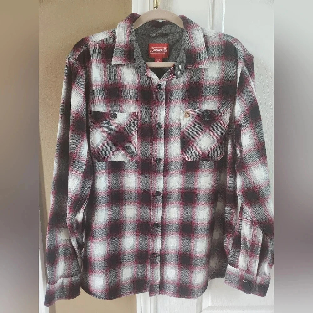 Men's Plaid Holiday Coleman Flannel Sz XL